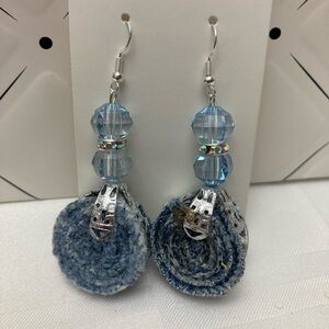 Denim earrings